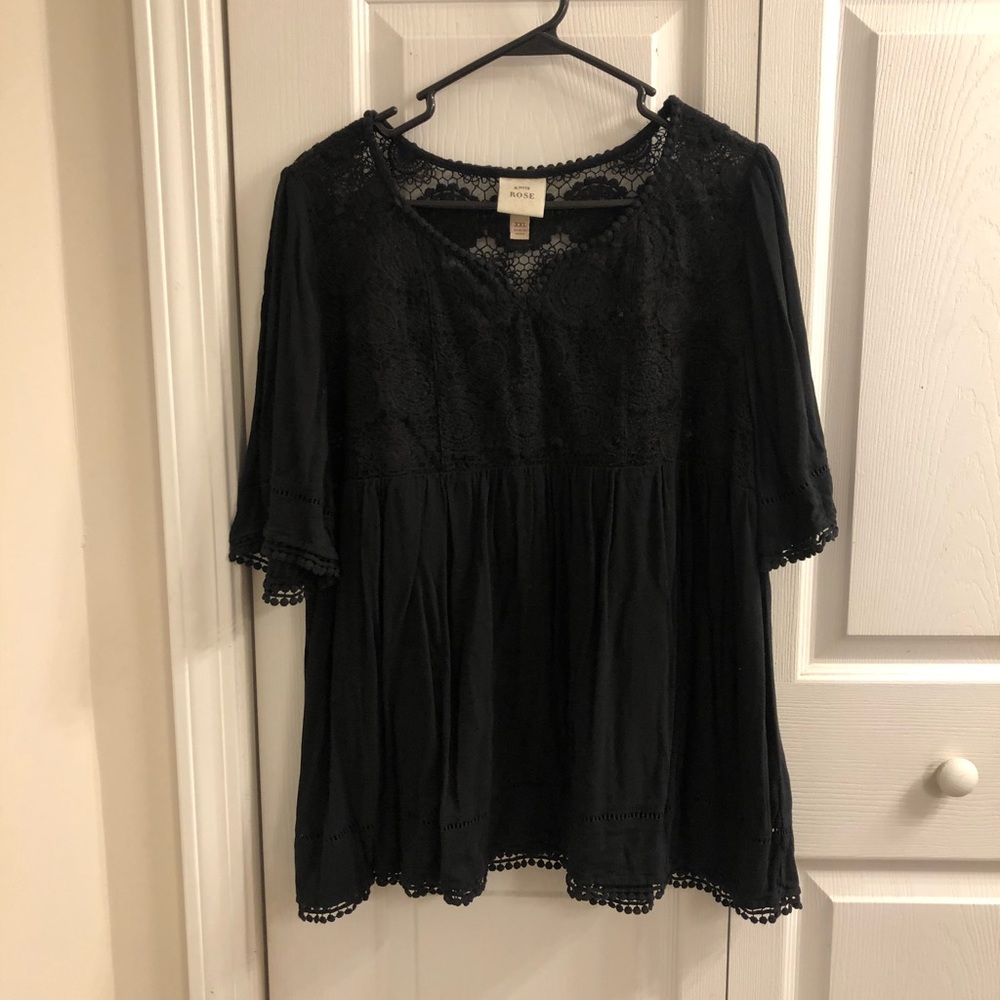 Black Sheer Top